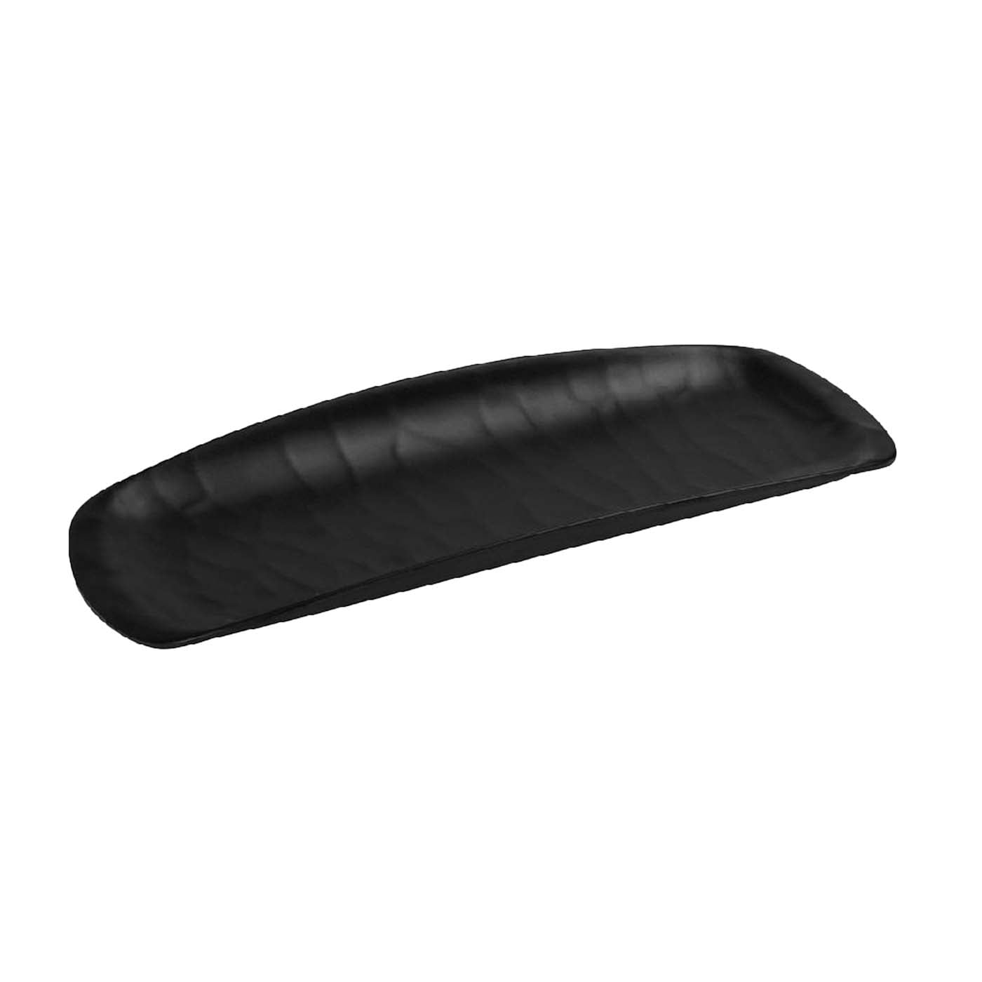 Γόνδολα μελαμίνης ορθογώνια Wavy Matte μαύρη 26,5x11cm - floating thumbnail