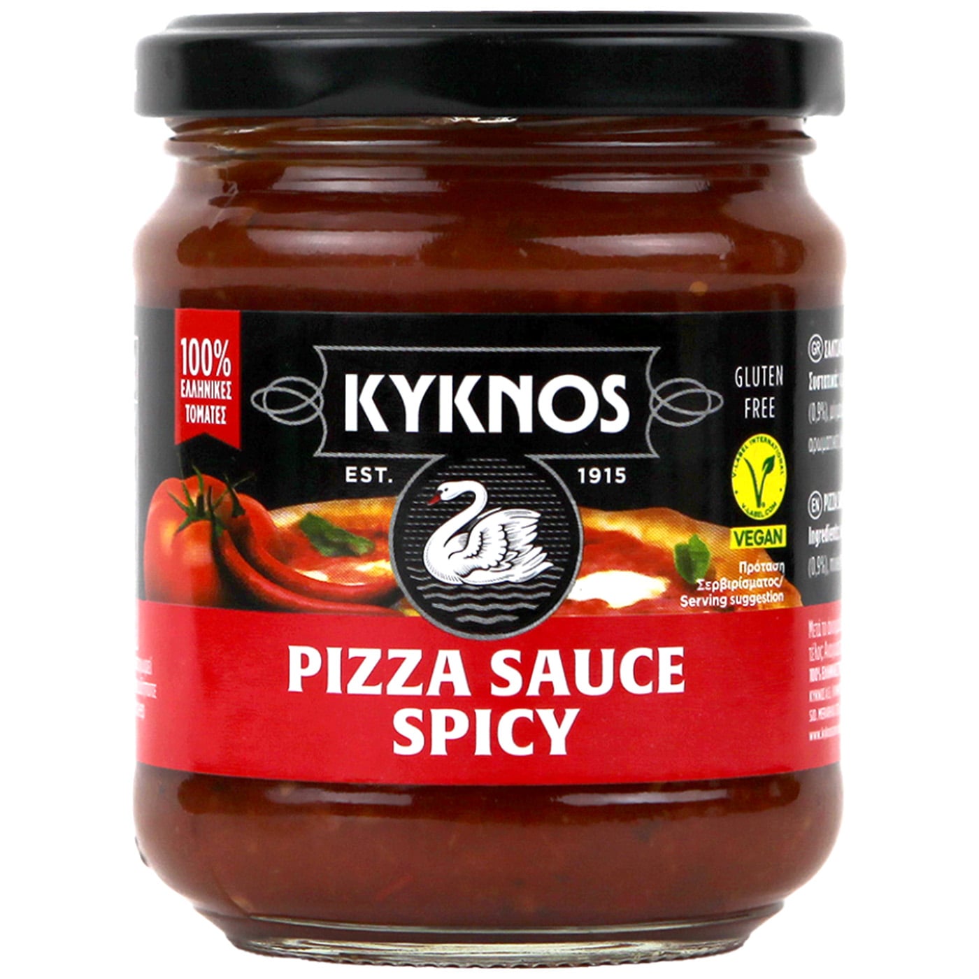 ΚΥΚΝΟΣ σάλτσα πίτσας πικάντικη 195g - floating thumbnail