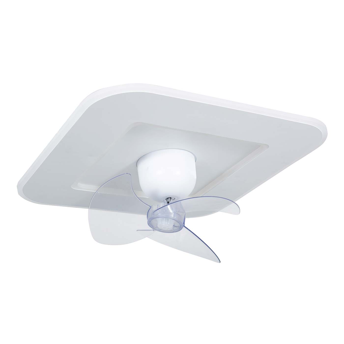 EUROLAMP ανεμιστήρας με πλαφονιέρα τετράγωνος DC 24W λευκός - floating thumbnail