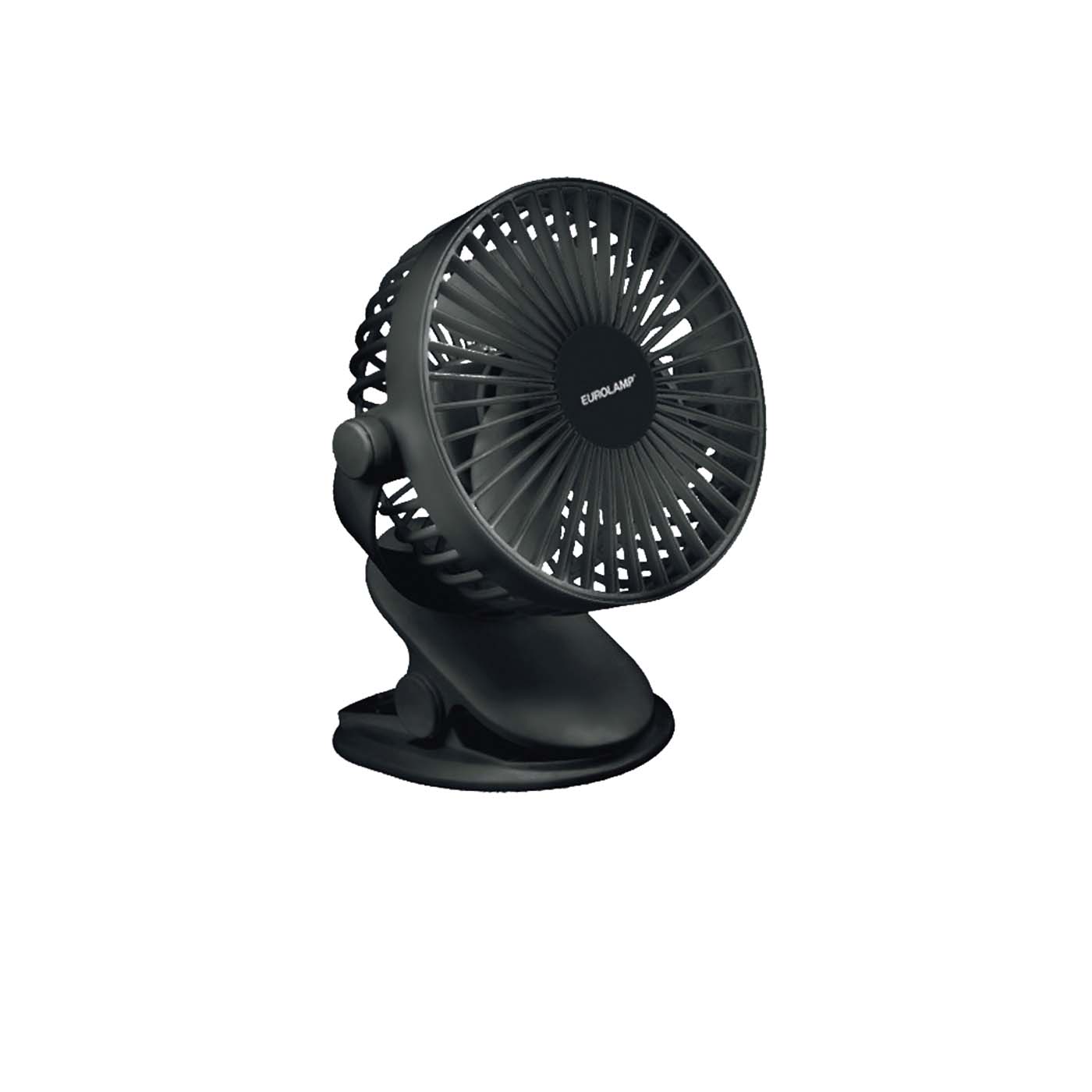 EUROLAMP ανεμιστήρας επιτραπέζιος mini με μανταλάκι μαύρος 4W - floating thumbnail