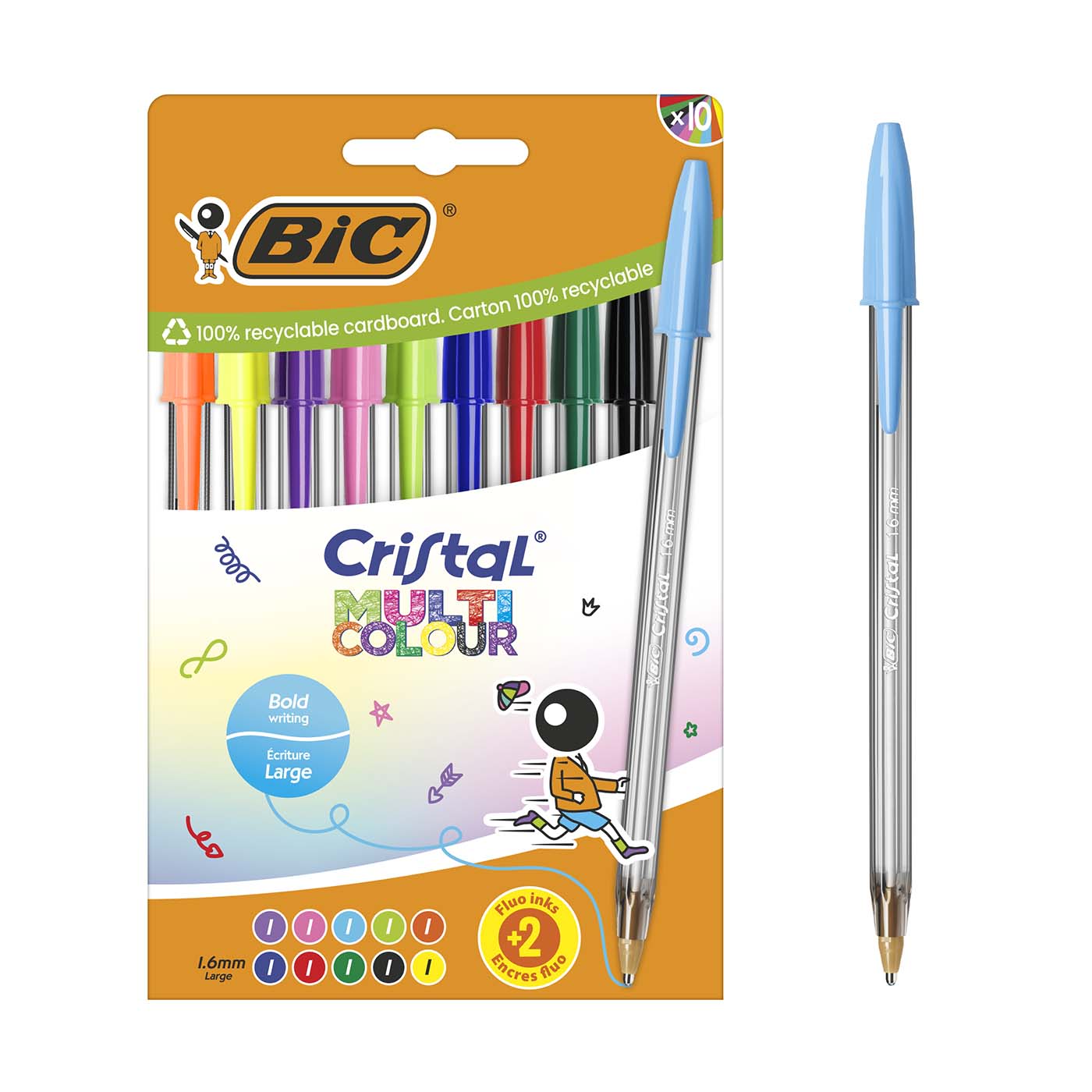 BIC στυλό Cristal multico μικτό κουτί 10τεμ. - floating thumbnail