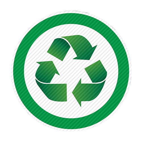 Αυτοκόλλητο "Ανακύκλωση πλαστικού" PVC 14x14cm - floating thumbnail