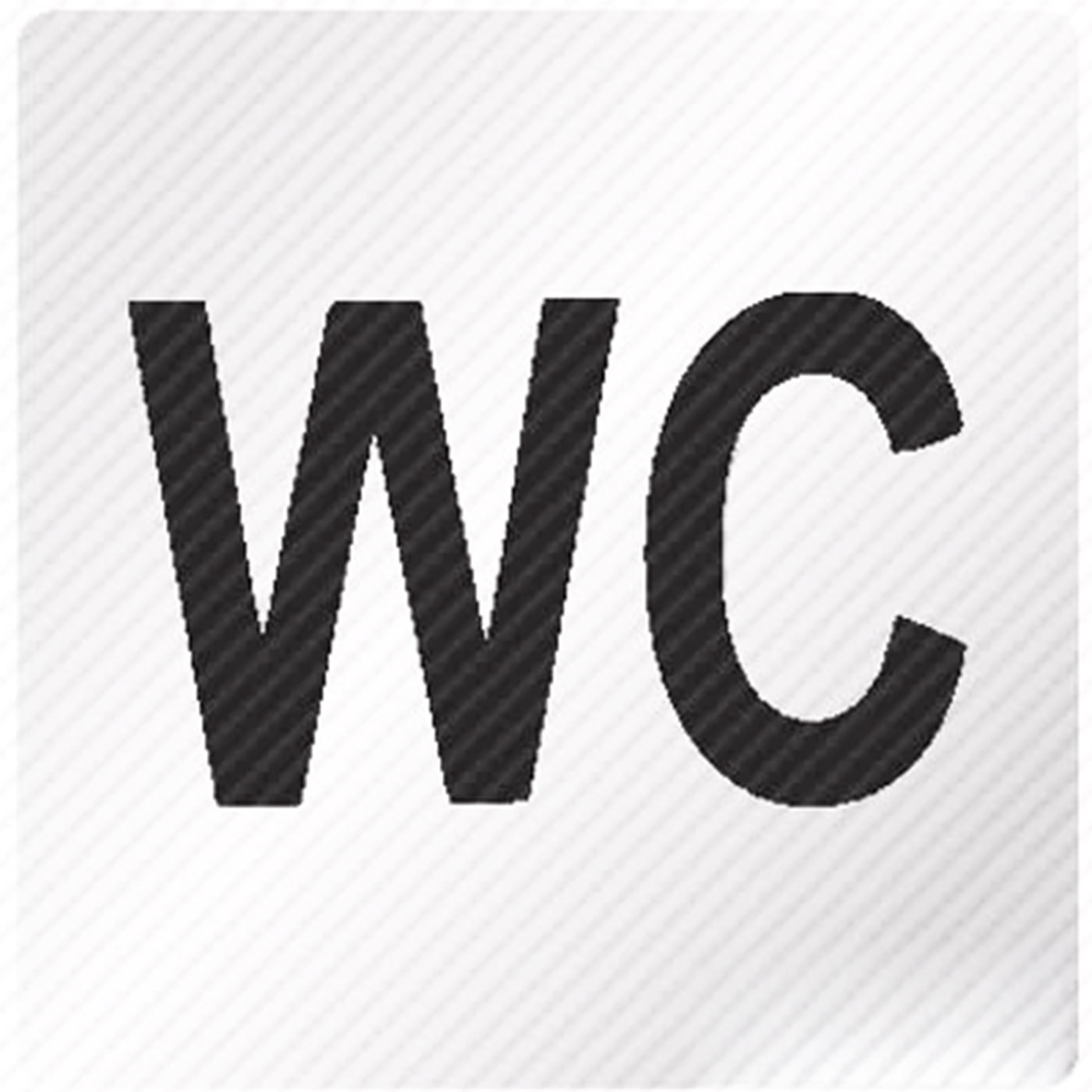 Πινακίδα plexi WC 14x14 λευκό - floating thumbnail