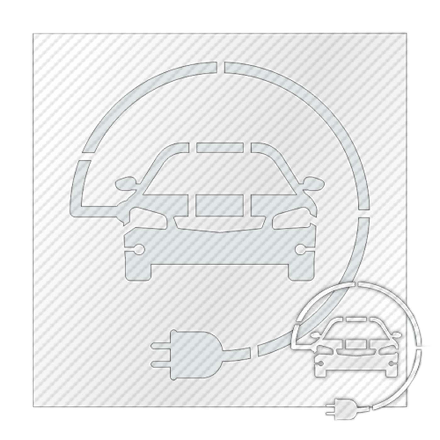 Στένσιλ αυτοκινήτου αλουμινίου 70x70cm - floating thumbnail