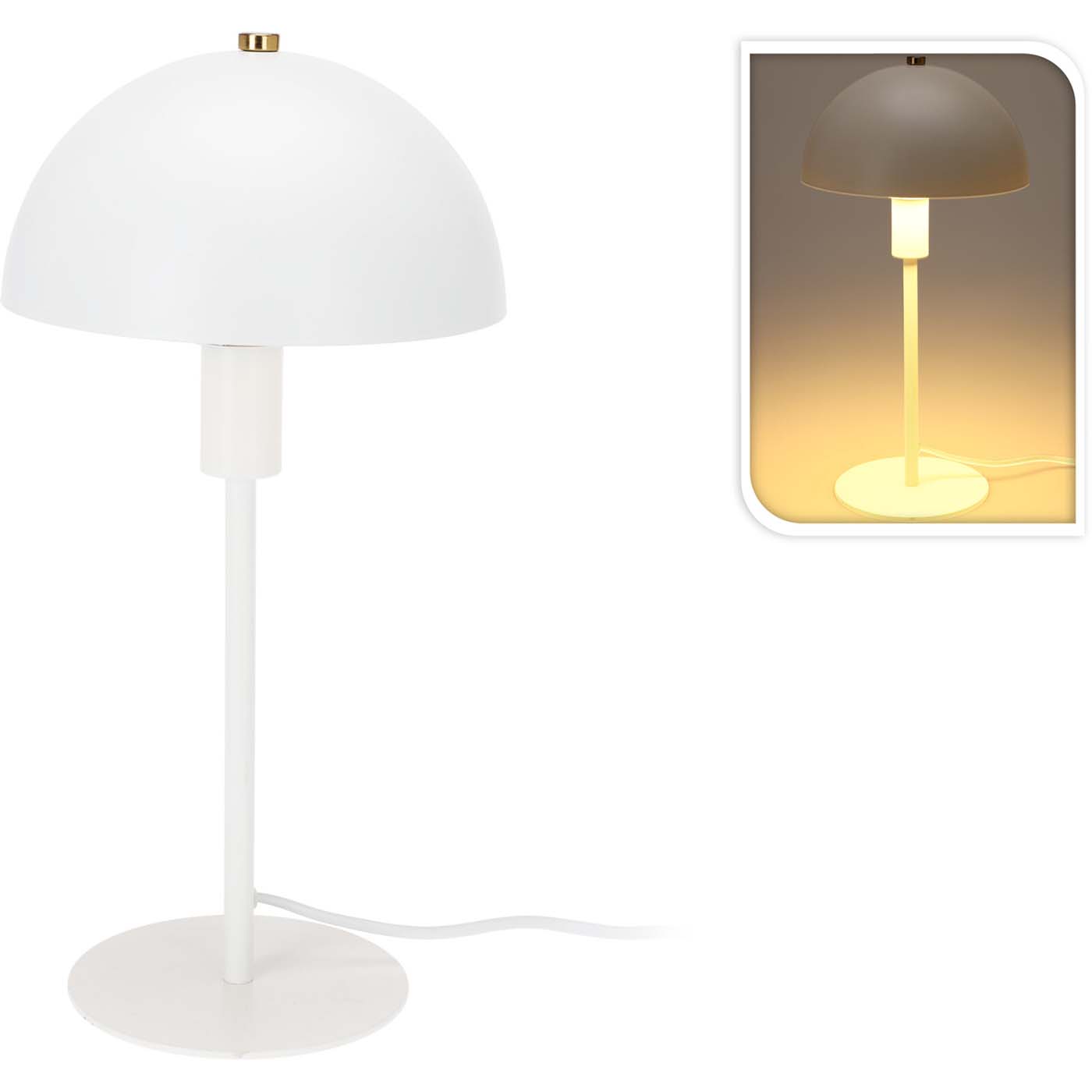 Φωτιστικό επιτραπέζιο μεταλλικό τύπου μανιτάρι λευκό - floating thumbnail