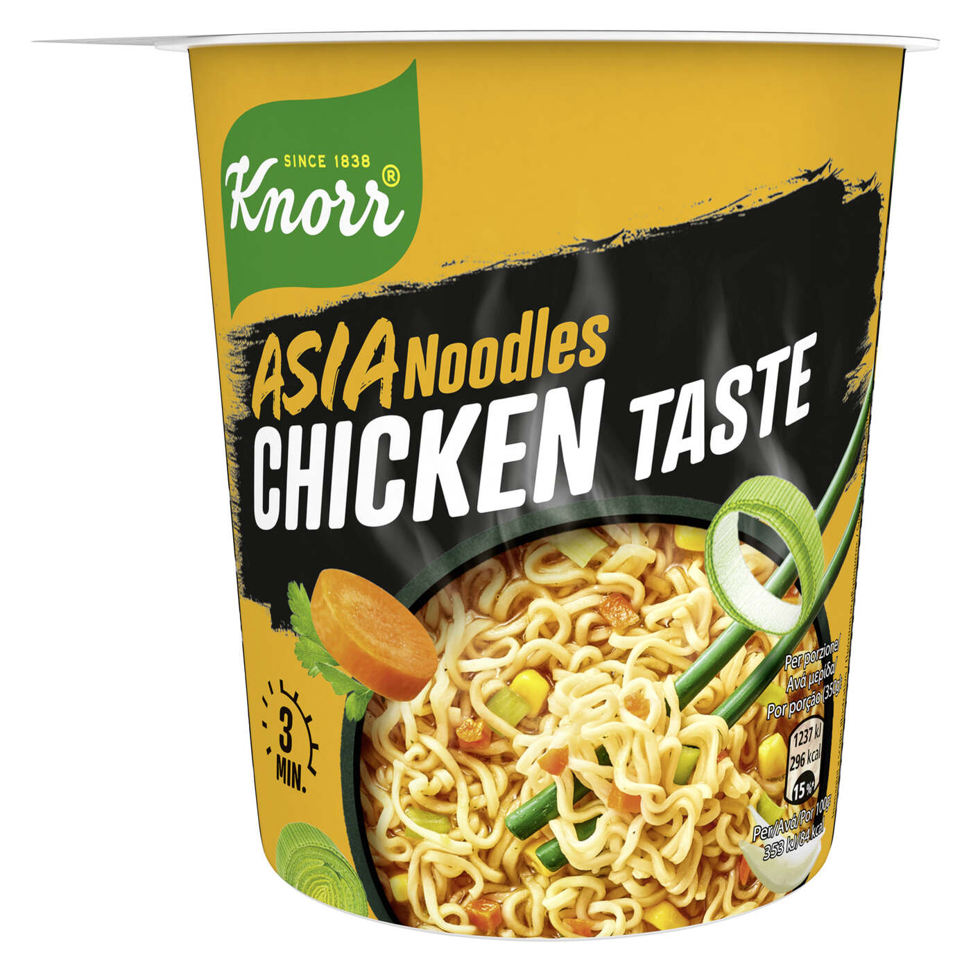 KNORR γεύμα Snack Pot noodles κοτόπουλο 65g - floating thumbnail