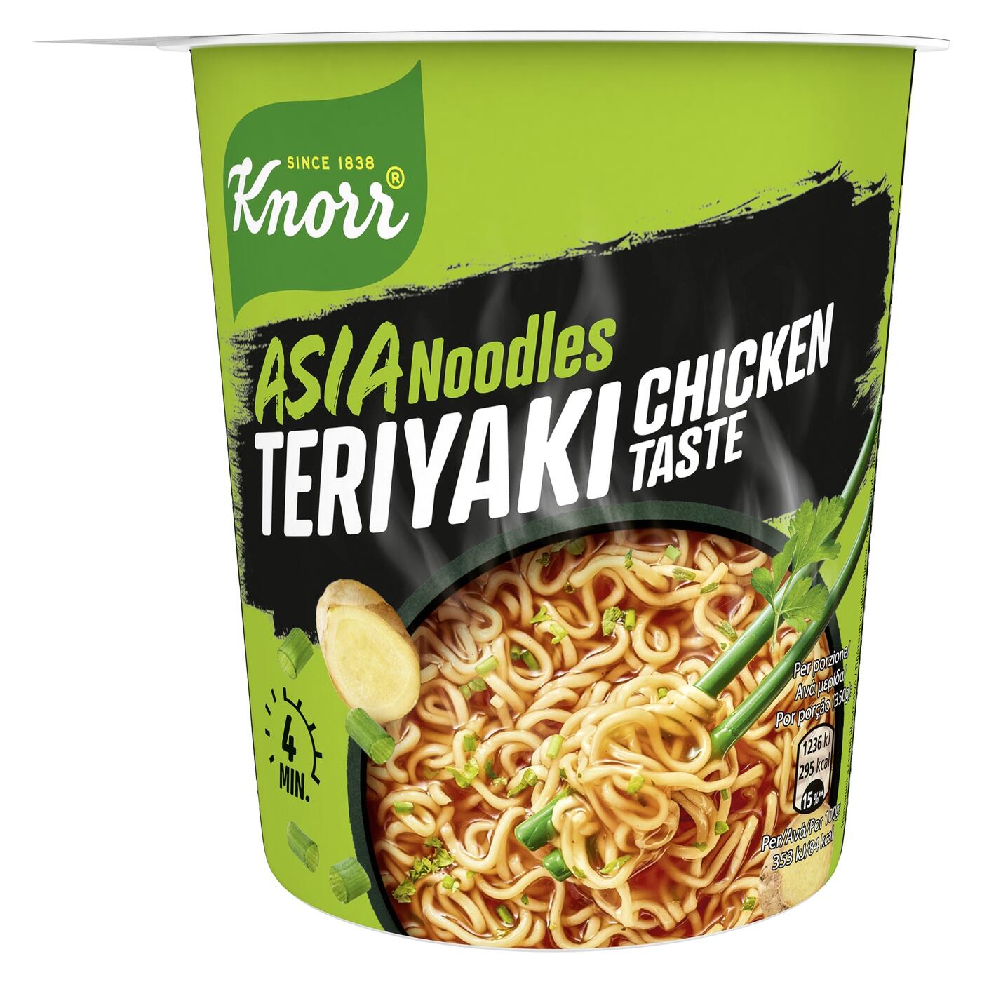 KNORR γεύμα Snack Pot noodles κοτόπουλο Teriyaki 65g - floating thumbnail