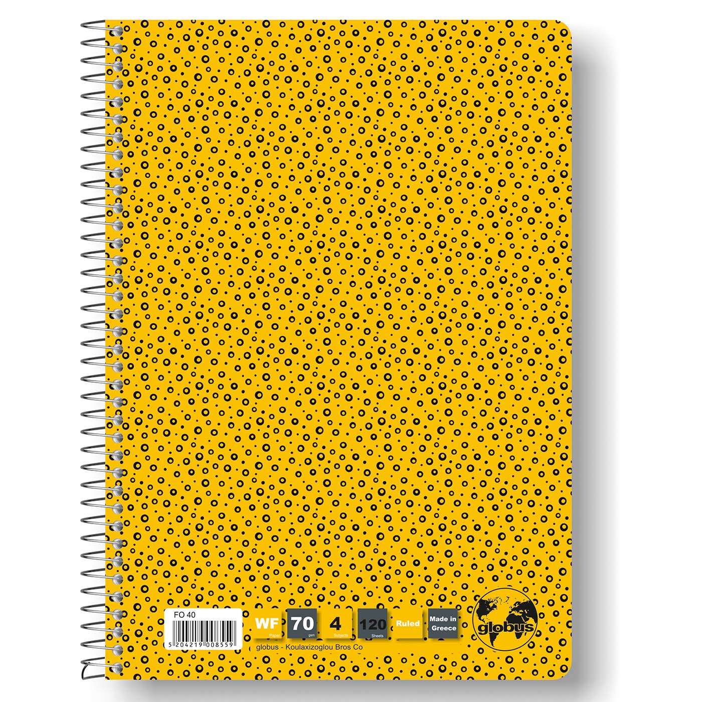 Τετράδιο σπιράλ Globus Folio A4 4θεμάτων - floating thumbnail