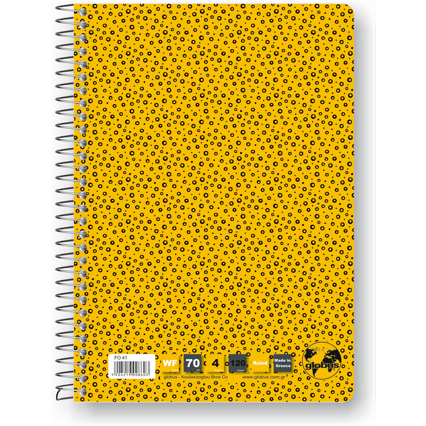 Τετράδιο σπιράλ Globus Folio 17x25cm 4θεμάτων - floating thumbnail
