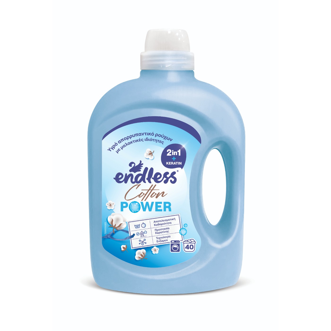 ENDLESS υγρό απορρυπαντικό 2 in 1 Cotton Power 40μεζ - floating thumbnail