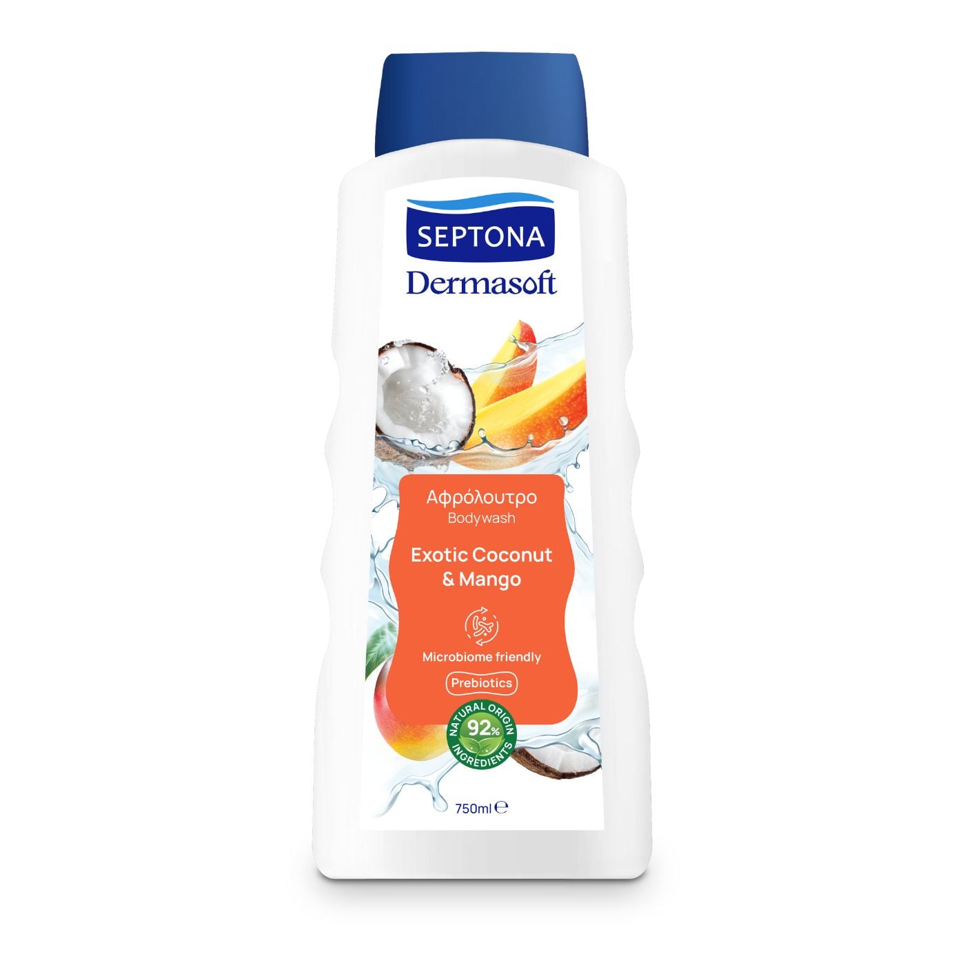 SEPTONA αφρόλουτρο Dermasoft coconut - mango 750ml - floating thumbnail