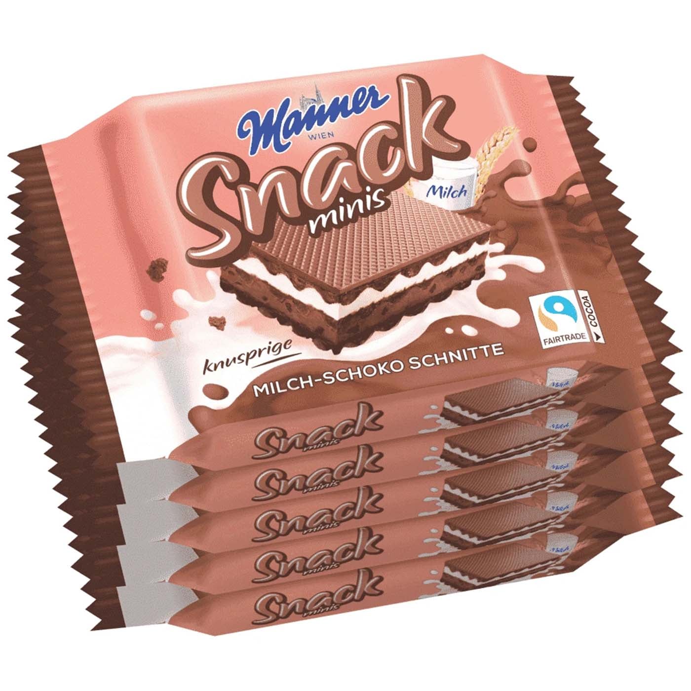 MANNER γκοφρετάκια minis σοκολάτας γάλακτος 5x25g - floating thumbnail