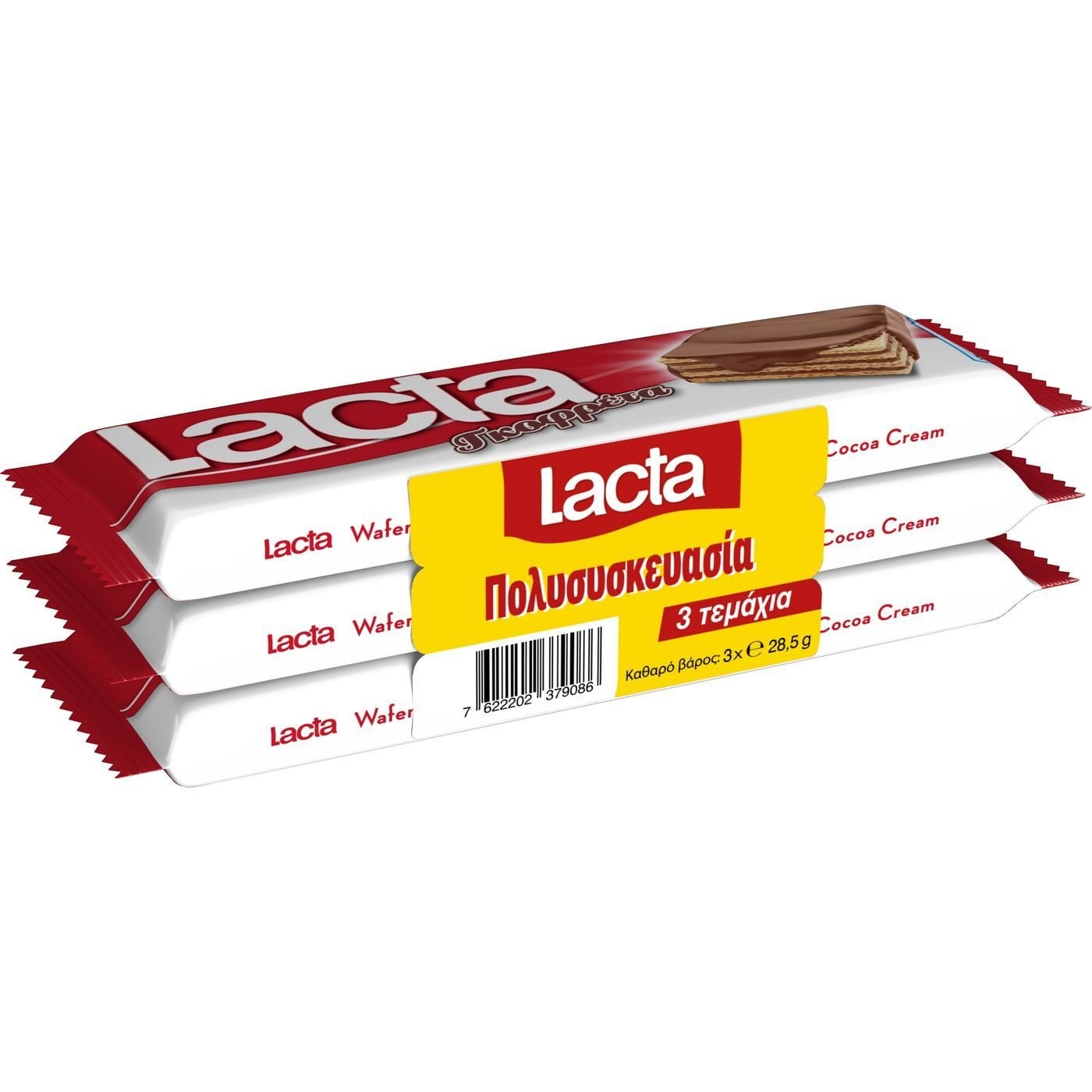 LACTA wafer σοκολάτα γάλακτος 3x28.5g - floating thumbnail