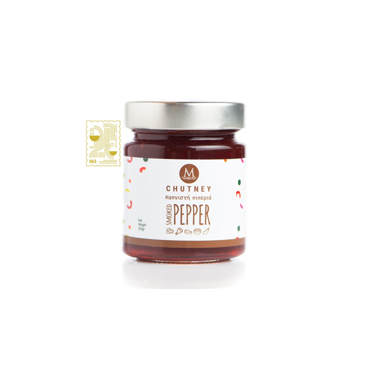 MAMELLADA chutney καπνιστή πιπεριά 250g - floating thumbnail