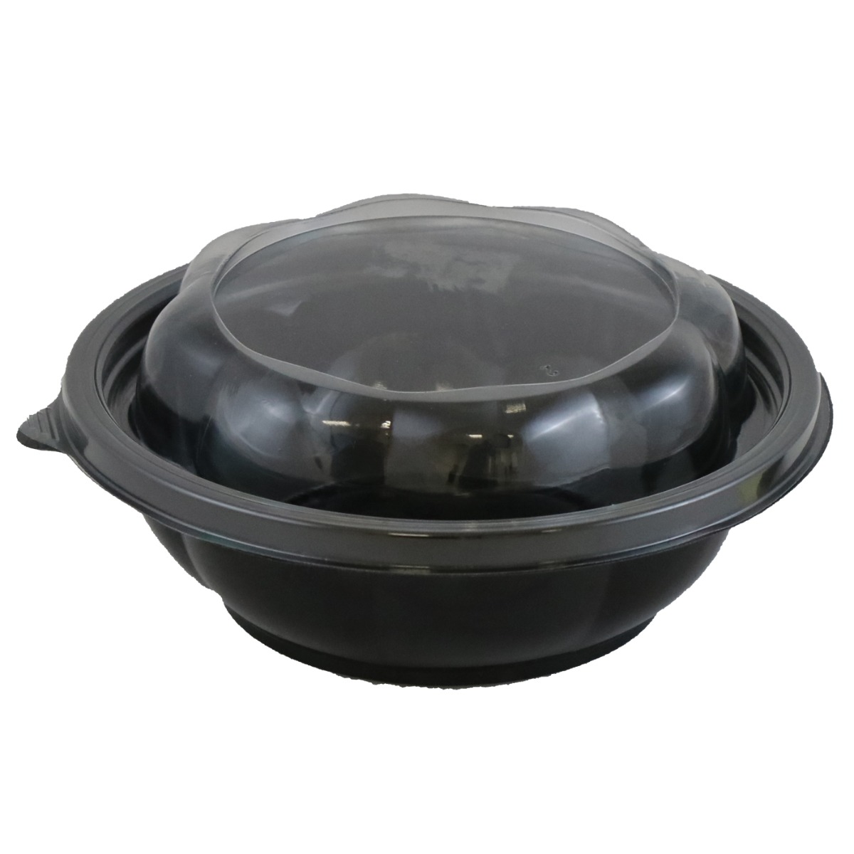 Μπολ σαλάτας pet με καπάκι 750ml 50τεμ. μαύρo - floating thumbnail