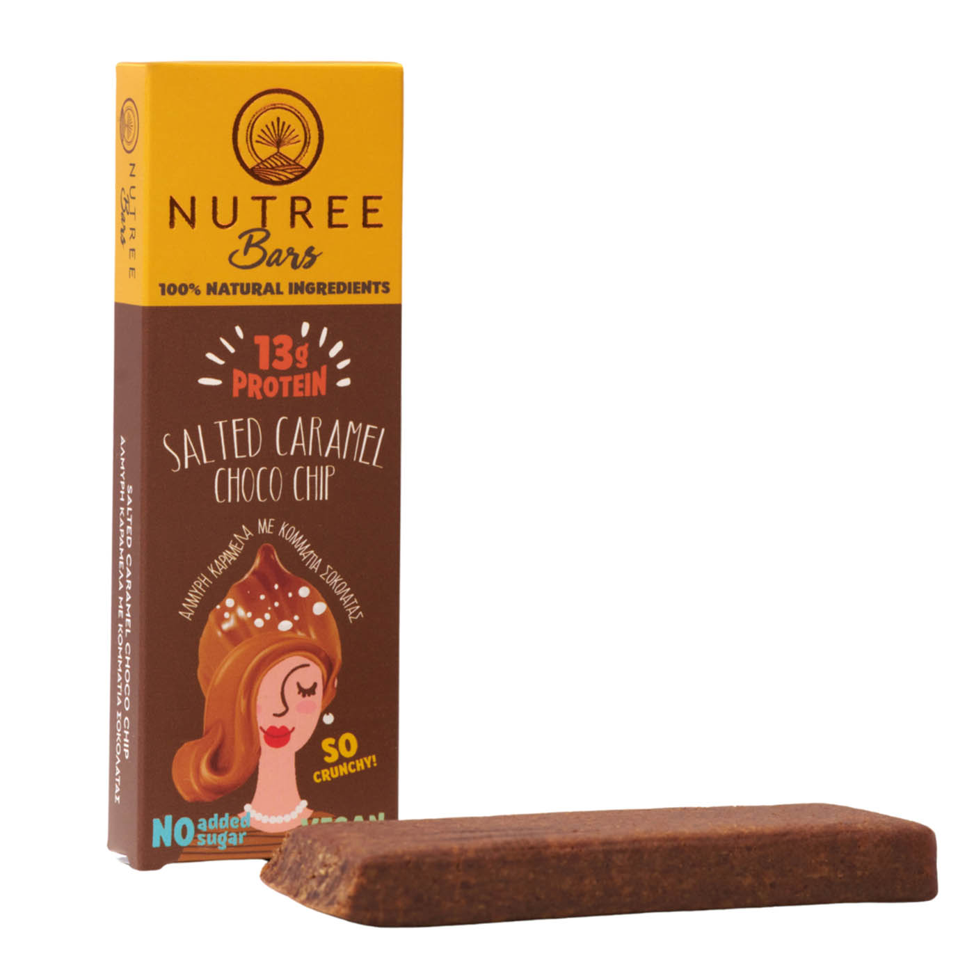 NUTREE μπάρες salted caramel choco chip 50g - floating thumbnail