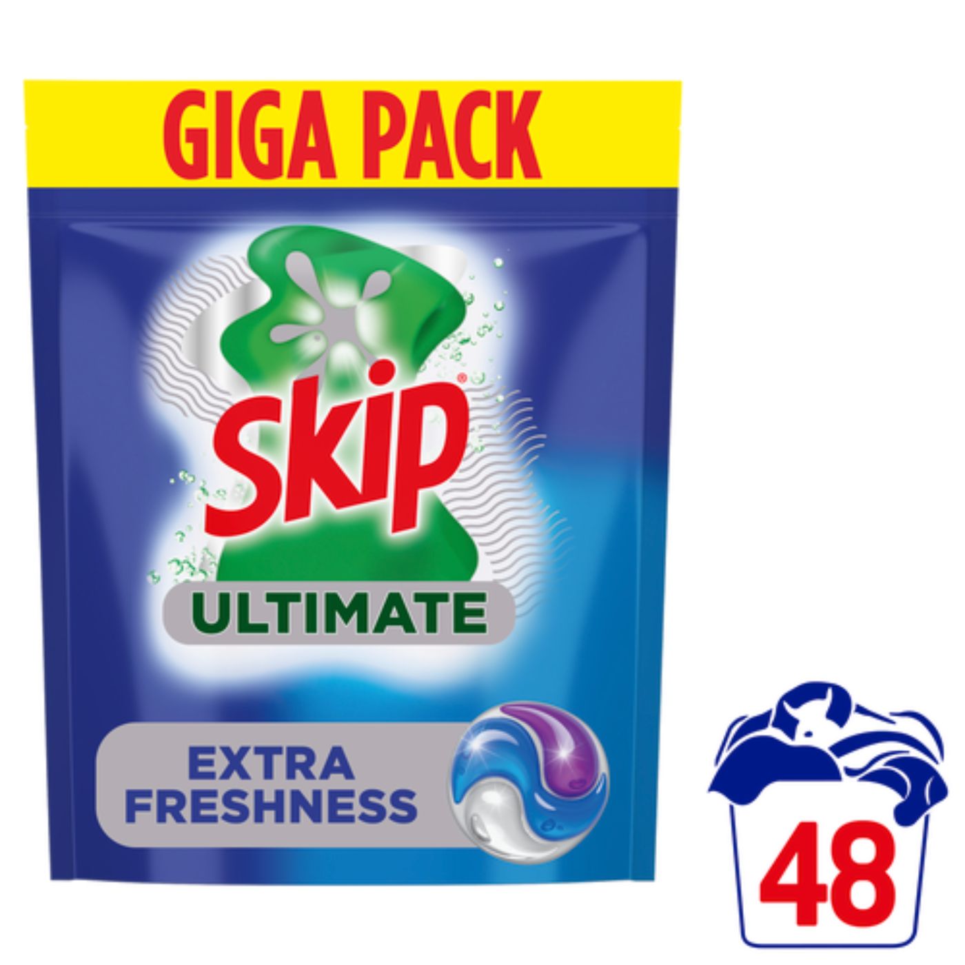 SKIP ταμπλέτες πλυντηρίου ρούχων ultimate fresh 48τεμ - floating thumbnail