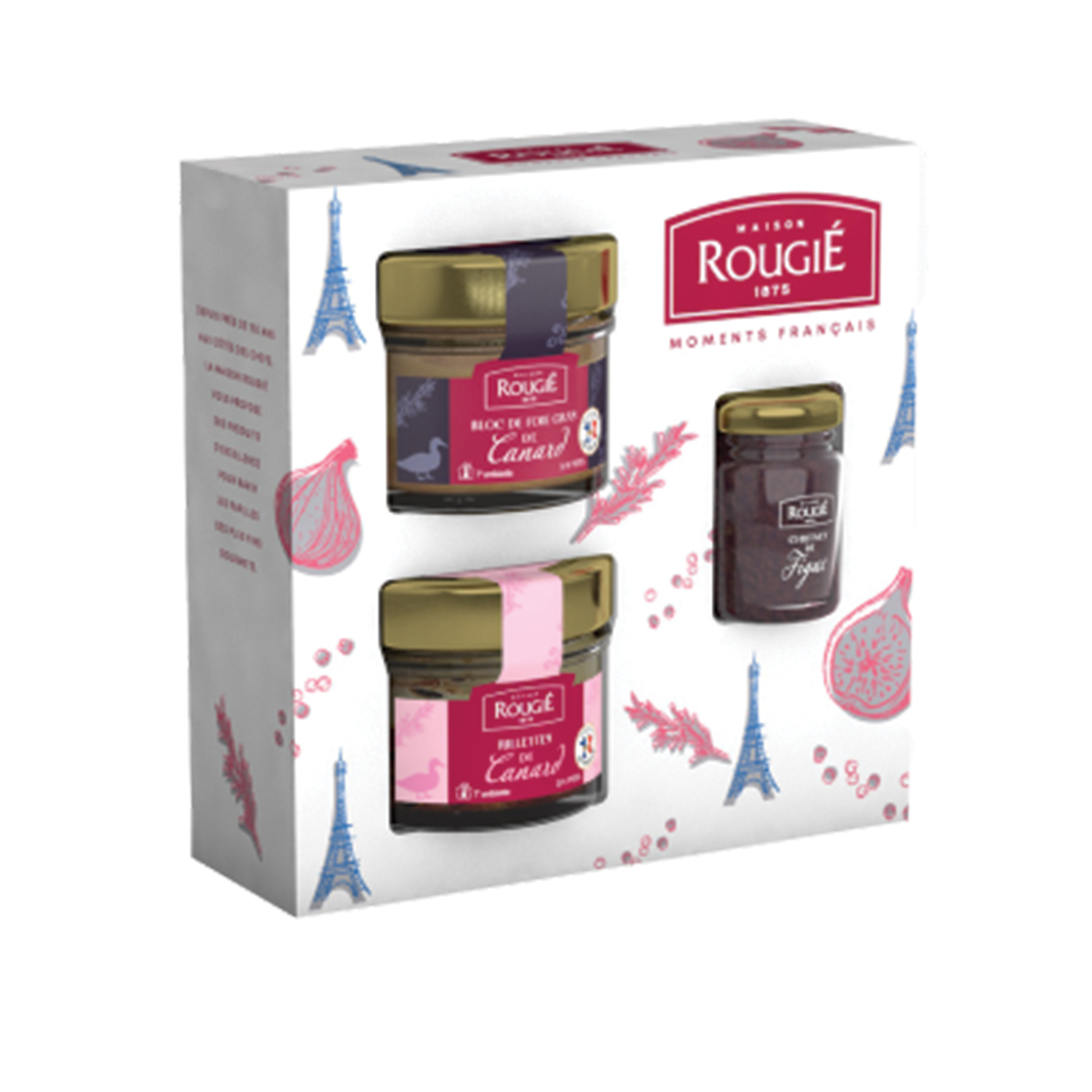 ROUGIE σετ γευσιγνωσίας με συκώτι και ριγιέτα πάπιας και κρέμα σύκου 230g - floating thumbnail