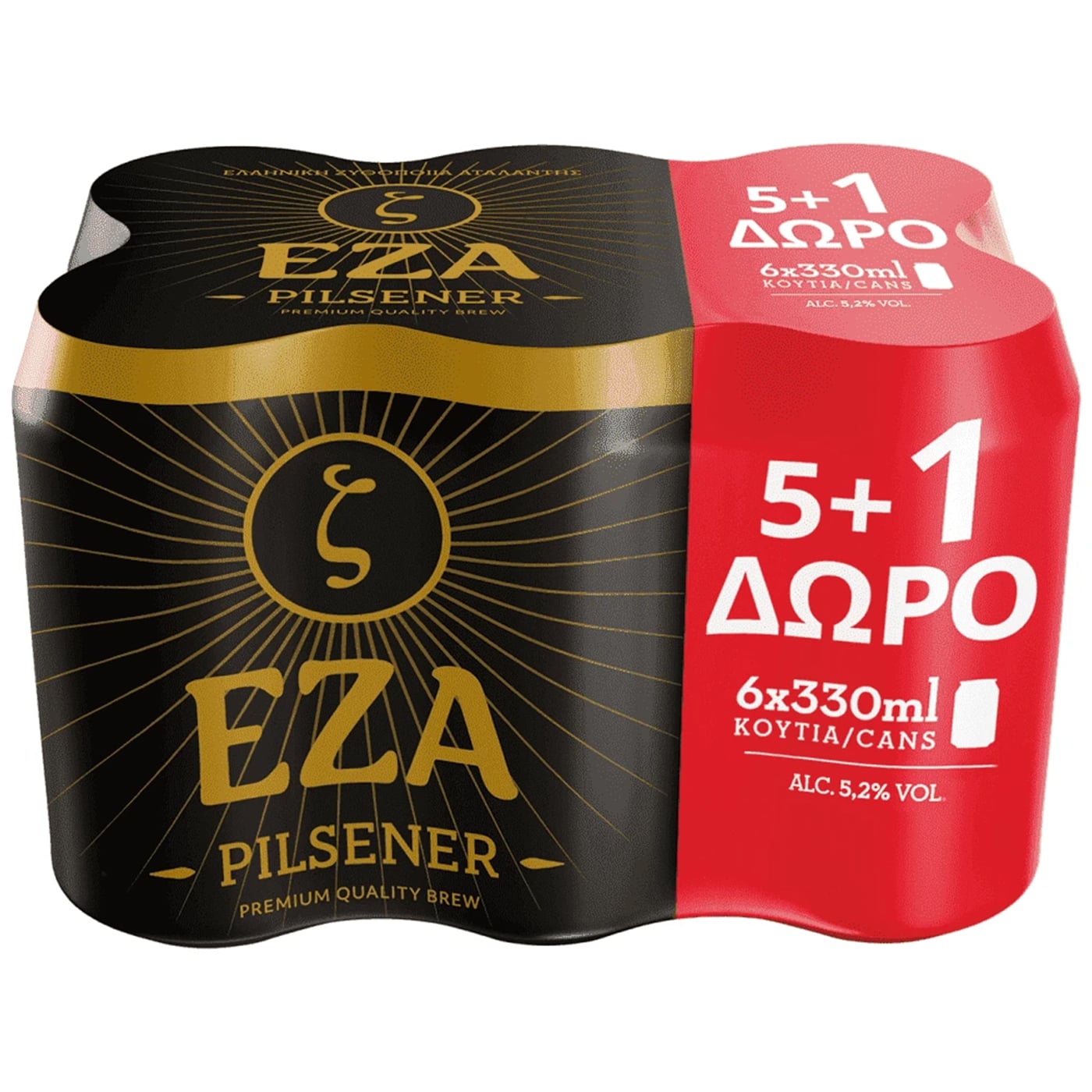 ΕΖΑ Pilsner μπύρα κουτί 6x330ml (5+1 δώρο) - floating thumbnail