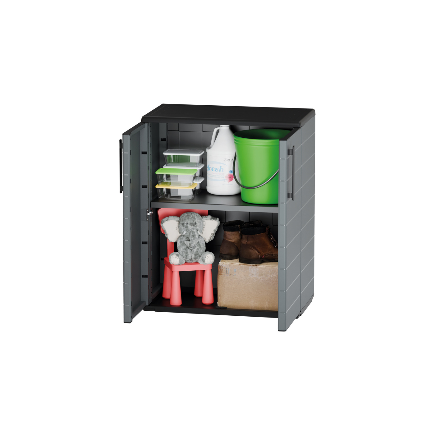 ARTPLAST ντουλάπα δίφυλλη με 1 ράφι Plain Line P71/B 68x37x84cm - floating thumbnail