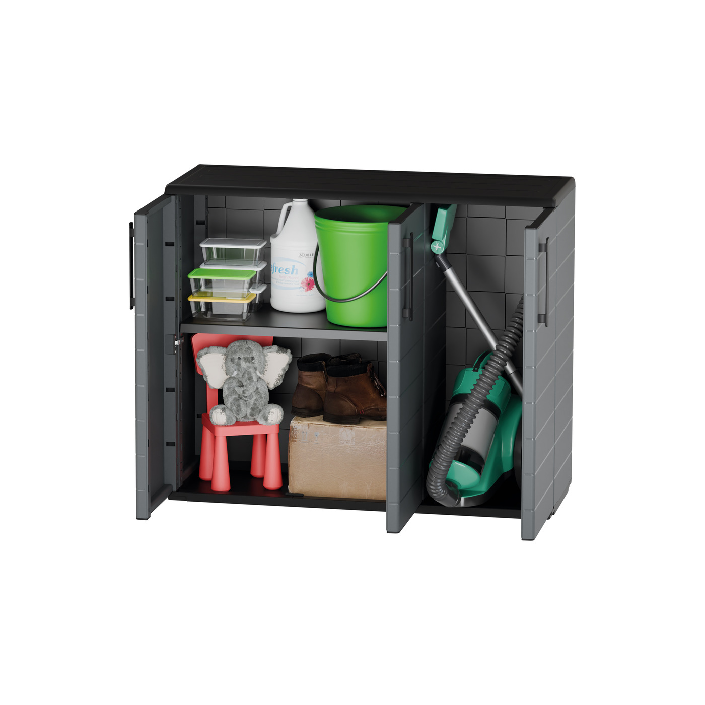 ARTPLAST ντουλάπα τρίφυλλη με 1 ράφι Plain Line P101/B 102x37x84cm - floating thumbnail