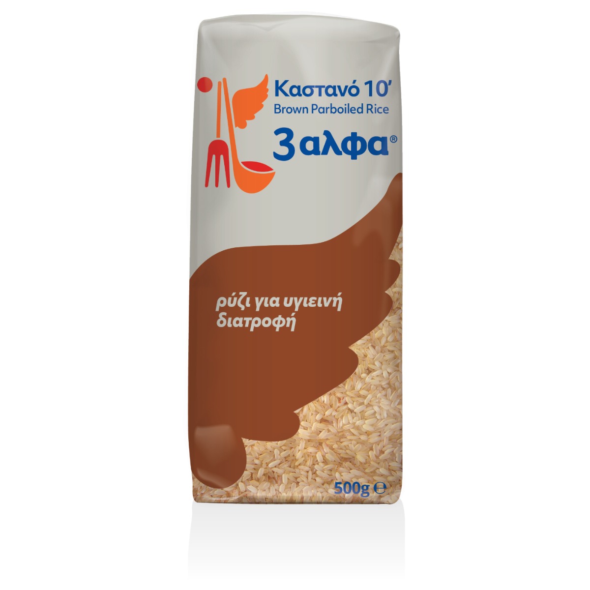 3ΑΛΦΑ ρύζι καστανό 500g - floating thumbnail